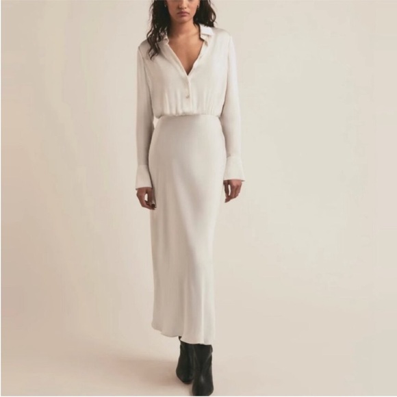 Favorite Daughter Take Me Seriously Long Dress in Ivory Revolve size XS NWT - Picture 3 of 11